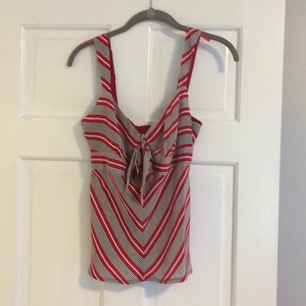 Red striped top